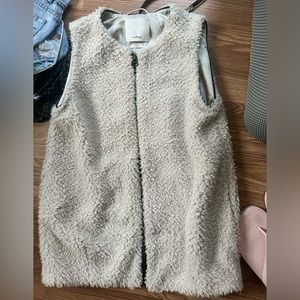 aritzia furry vest